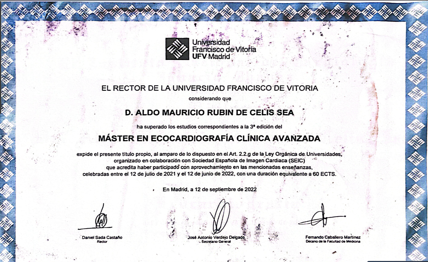 Máster en Ecocardiografía Clínica Avanzada